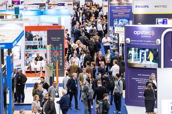 Busy exhibition floor at International Security Expo